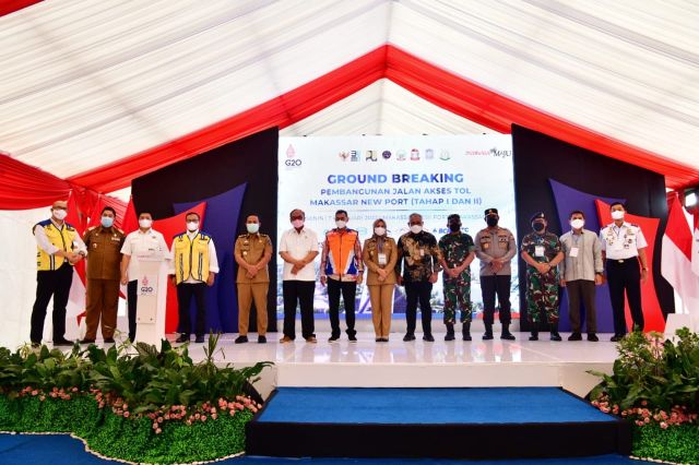 Ground Breaking Tol  Makassar New Port (MNP), Andi Sudirman Harap Dapat Tingkatkan Ekonomi Rakyat Sekitar dan Serap Tenaga kerja Lokal