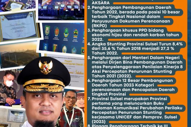 11 Prestasi Gubernur Sulawesi Selatan