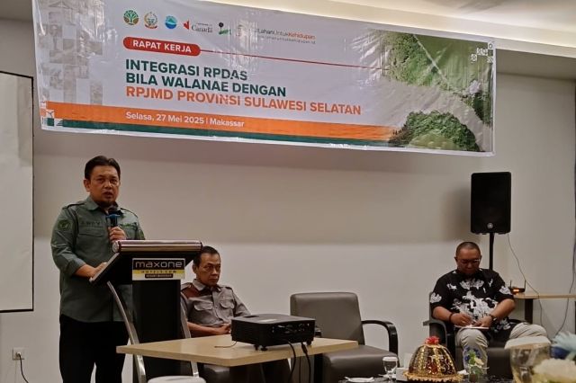 Fungsional Perencana dan Tim RPJMD Bidang Perekonomian & SDA Bappelitbangda mengikuti Rapat Kerja Integrasi RPDAS Bila Walanae dengan RPJMD Prov. Sulsel
