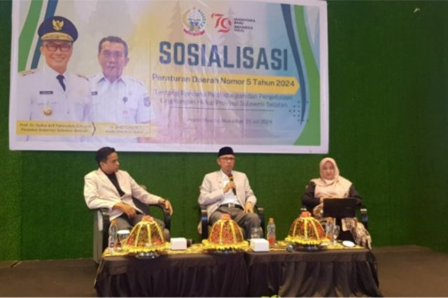 Perencana Bappelitbangda Prov. Sulsel Hadiri Sosialisasi Perda Nomor 5 Tahun 2024 tentang Rencana Perlindungan dan Pengelolaan Lingkungan Hidup (RPPLH)