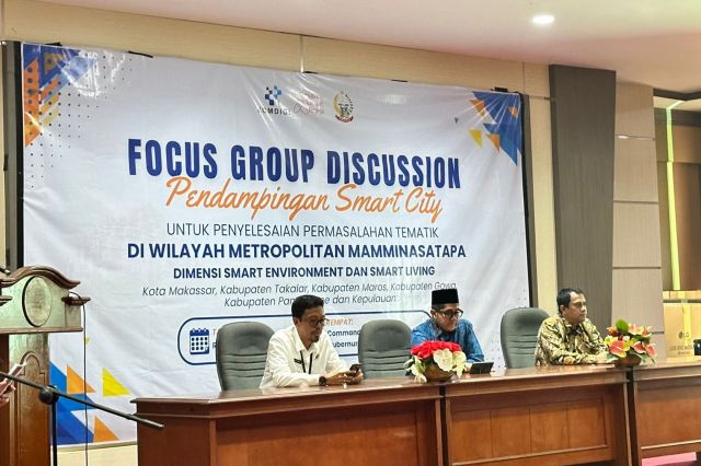 Bappelitbangda Prov. Sulsel Hadiri FGD Pendampingan Smart City Metropolitan Mamminasata Bahas Dimensi Smart Environment dan Smart Living