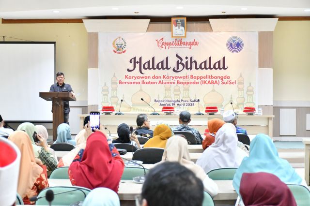 Halal Bi Halal Bappelitbangda Prov. Sulsel di hadiri Pimpinan, Staf, Hingga Alumni