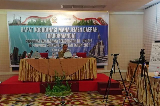 Fungsional Perencana Bidang PPM Narasumber Dalam Rapat Koordinasi Manajemen Daerah Program Kerjasama  RI-UNICEF di Provinsi Sulawesi Selatan