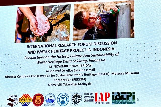 Fungsional Perencana Bidang Infrastruktur dan Kewilayahan Menghadiri Seminar International Research Forum on Water Heritage with Lakkang Delta Authority