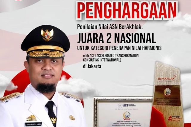 Dua Penghargaan untuk Sulsel