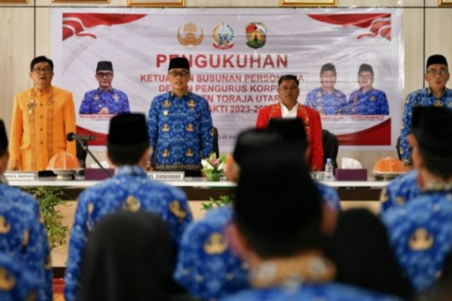 Pengurus Korpri Toraja Utara 2023-2028 Dikukuhkan, Pj Gubernur Sulsel Prof Zudan: ASN dan Korpri Tak Bisa Dipisahkan