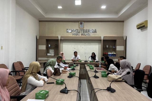 Bappelitbangda Prov. Sulsel Menerima Kunjungan dari BRIDA Kabupaten Bombana