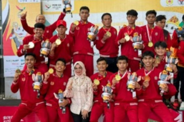 Taklukkan Jatim, Atlet Takraw Beregu Putra Sulsel Raih Medali Emas di PON Aceh-Sumut 2024