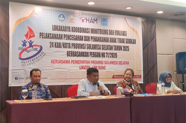 Plt. Kepala Bappelitbangda Prov. Sulsel Secara Resmi Buka Lokakarya Koordinasi Monitoring dan Evaluasi Pelaksanaan PPATS Tingkat 24 Kabupaten/Kota Tahun 2025