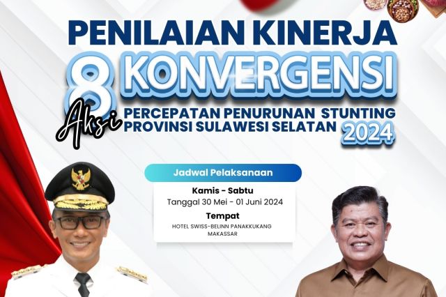 Bappelitbangda Prov. Sulsel akan menggelar Penilaian Aksi Konvergensi Stunting Tahun 2024