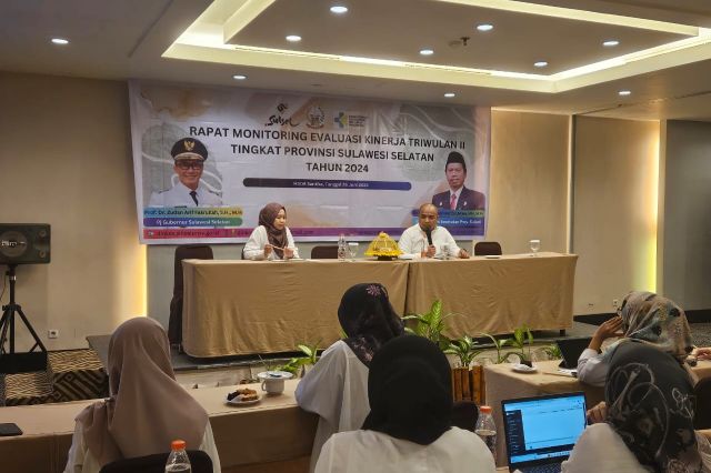 Erlan Triska, S.IP, M.Adm.KP menjadi Narasumber Pada Kegiatan Rapat Monitoring Evaluasi Kinerja Triwulan II Tingkat Provinsi Sulawesi Selatan