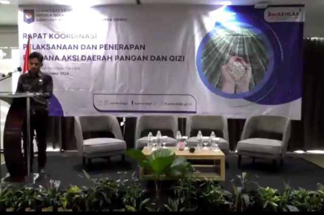 Bidang Perekonomian dan SDA Menghadiri Secara Virtual Rapat Koordinasi Pelaksanaan Peyusunan Dan Penerapan RAD Pangan Dan Gizi