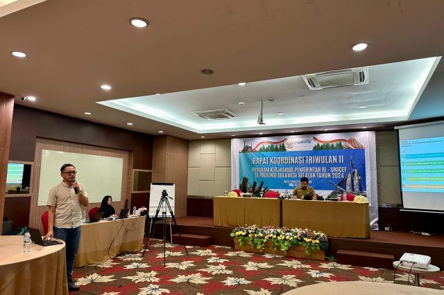 Fungsional Bidang Infrastruktur dan Kewilayahan Hadiri Rakor Triwulan II Program Kerjasama Pemerintah RI - Unicef di Provinsi Sulawesi Selatan