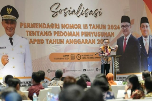 Buka Sosialisasi Permendagri 15 Tahun 2024, Sekda Jufri Rahman Harap Jadi Solusi Perbedaan Penyusunan APBD