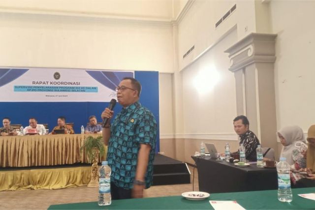 Dr. Muh Sjakir M. SP, M.Si Narasumber Rakor Supervisi Penyelenggaraan Program IDI ke dalam RPJPD Provinsi Sulawesi Selatan