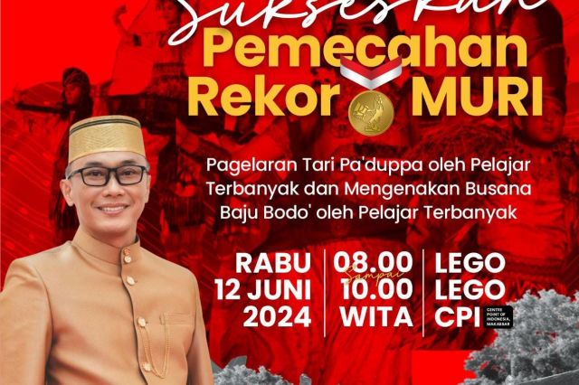 Sukseskan Pemecahan Rekor MURI dalam Pegelaran Tari Pa'duppa