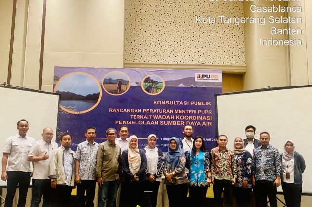 Kepala Bidang Infrastruktur dan Kewilayahan Bappelitbangda Prov. Sulsel Hadiri Konsultasi Publik Rancangan Peraturan Menteri PUPR terkait Wadah Koordinasi Pengelolaan Sumber Daya Air