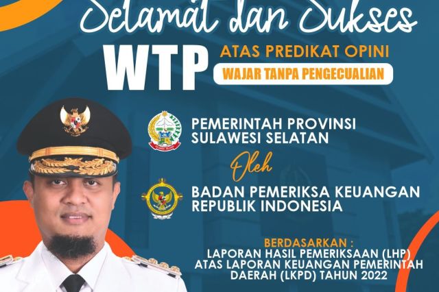 Selamat dan Sukses Pemerintah Provinsi Sulawesi Selatan