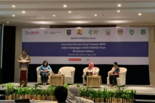 Kepala Bidang Infrastruktur dan Kewilayahan Bappelitbangda Prov. Sulsel Menghadiri Kegiatan Konsultasi Rencana Kerja Tahunan (RKT) Lokasi Dampingan USAID IUWAH Pasar